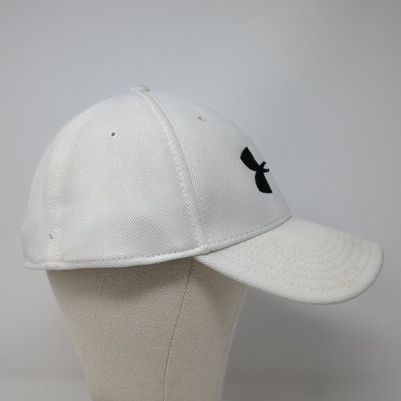 Under Armour Heatgear Fitted Baseball Cap White XL Embroidered Vented Holes - Picture 5 of 9